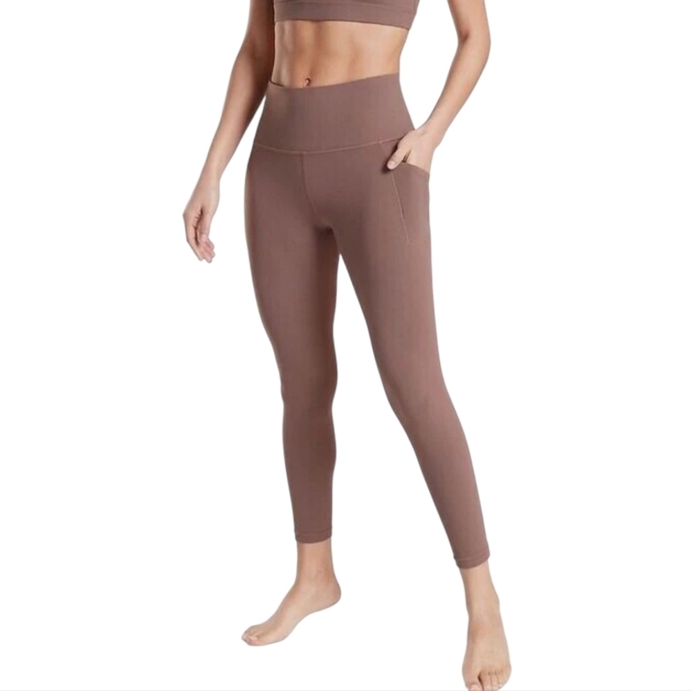 Athleta Salutation Stash Tight Women's Medium Brown